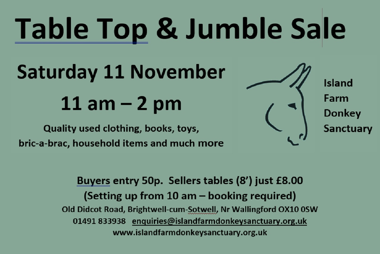 Table Top and Jumble Sale Advertisement
