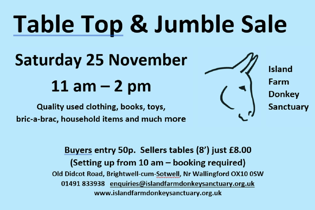 Table Top and Jumble Sale Advertisment