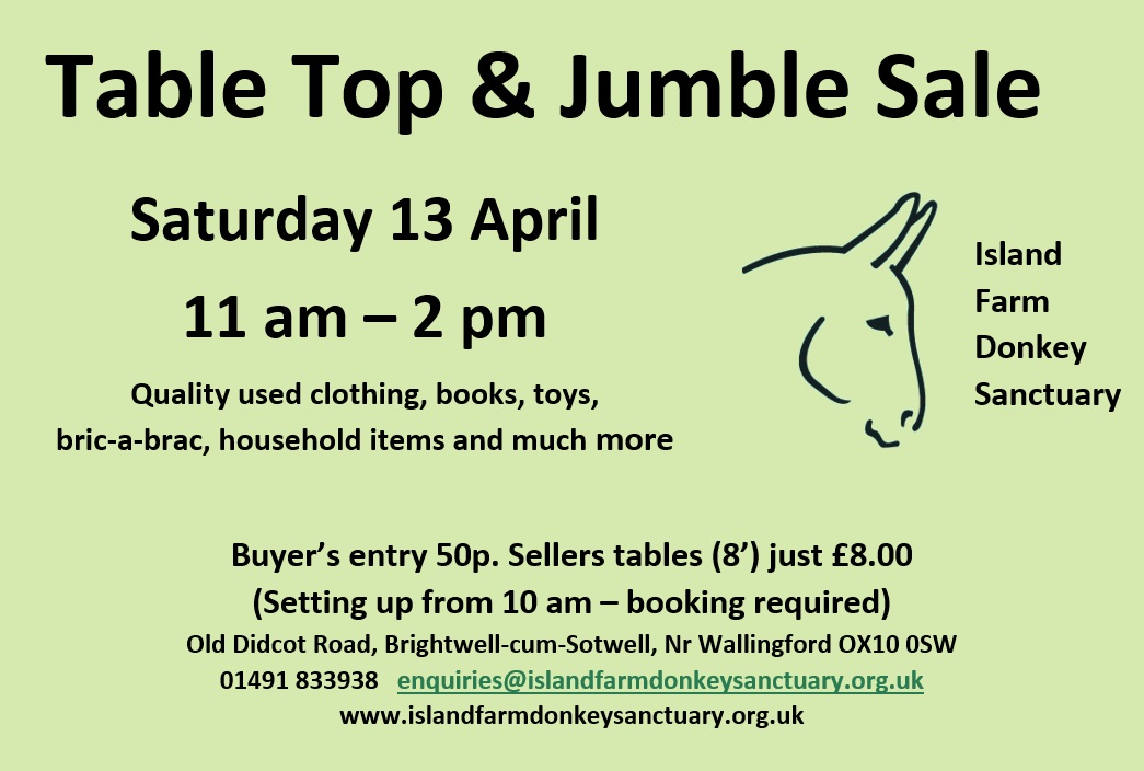 Flyer advertising Table Top and Jumble Sale