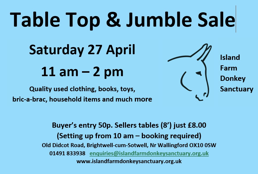 Flyer advertising Table Top and Jumble Sale