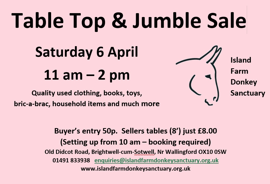 Flyer advertising Table Top and Jumble Sale