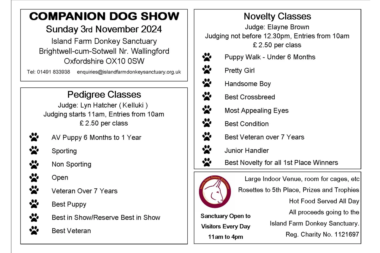 3rd November Companion Dog Show