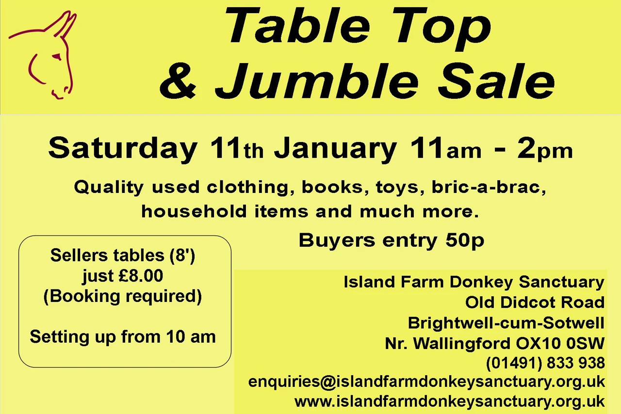 11th January 2025 Table Top Sale