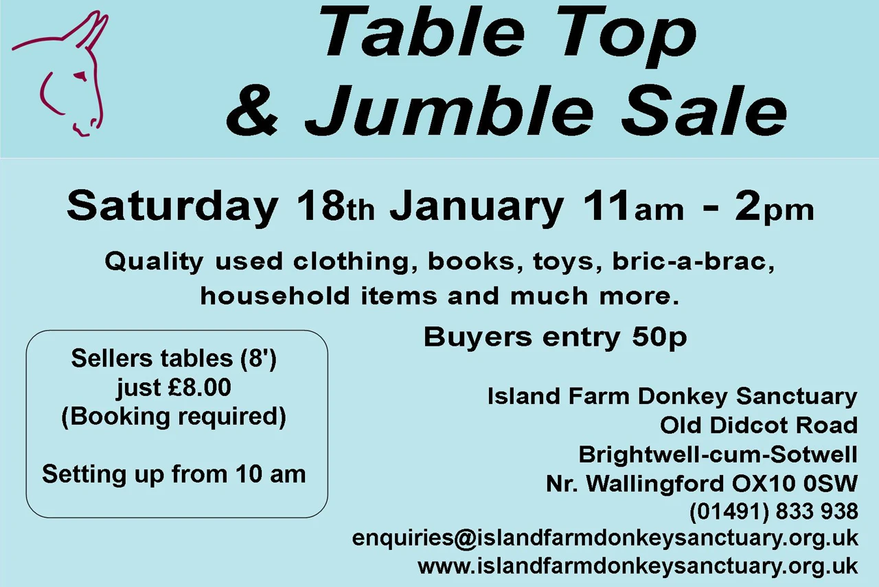 18th January 2025 Table Top Sale
