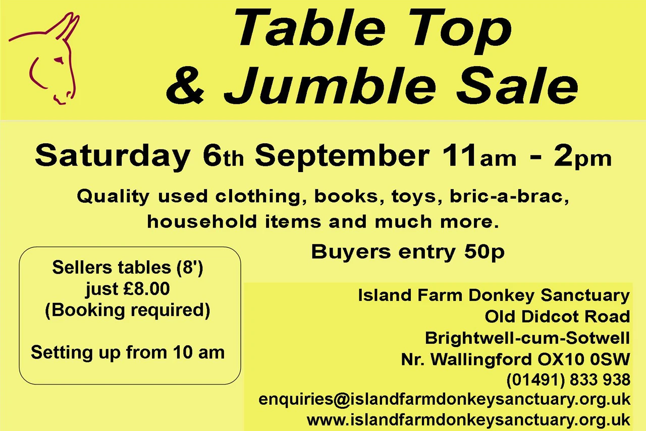 6th September 2025 Table Top Sale