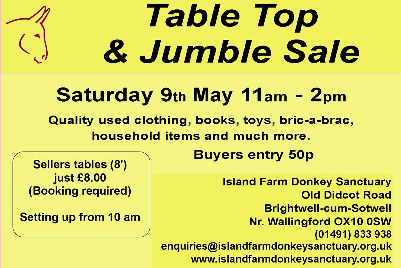 9th May 2026 Table Top Sale
