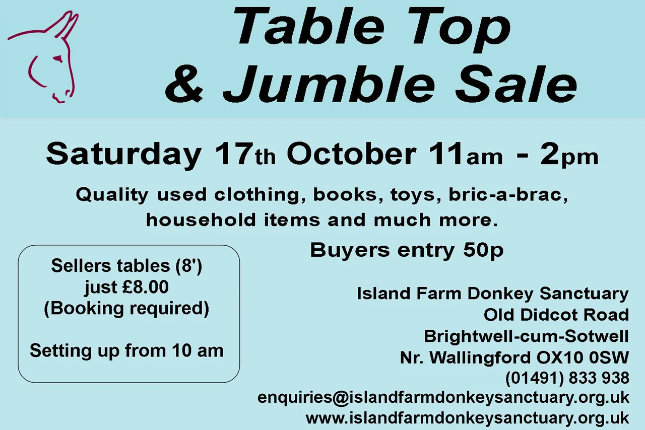 17th October 2026 Table Top Sale