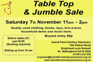 7th November Table Top Sale